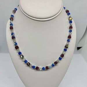 Brand New Swarovski Crystal 18 “ Necklace with matching stretch bracelet